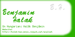 benjamin halak business card