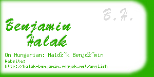 benjamin halak business card